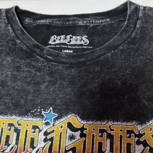Bee Gees - Star Vintage Black Mineral Wash Official T Shirt ( Men L, XL ) ***READY TO SHIP from Hong Kong***